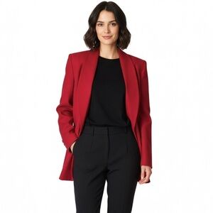 Vintage VALERIE STEVENS Wool & Cashmere Blend Long Boxy Blazer, Size 12